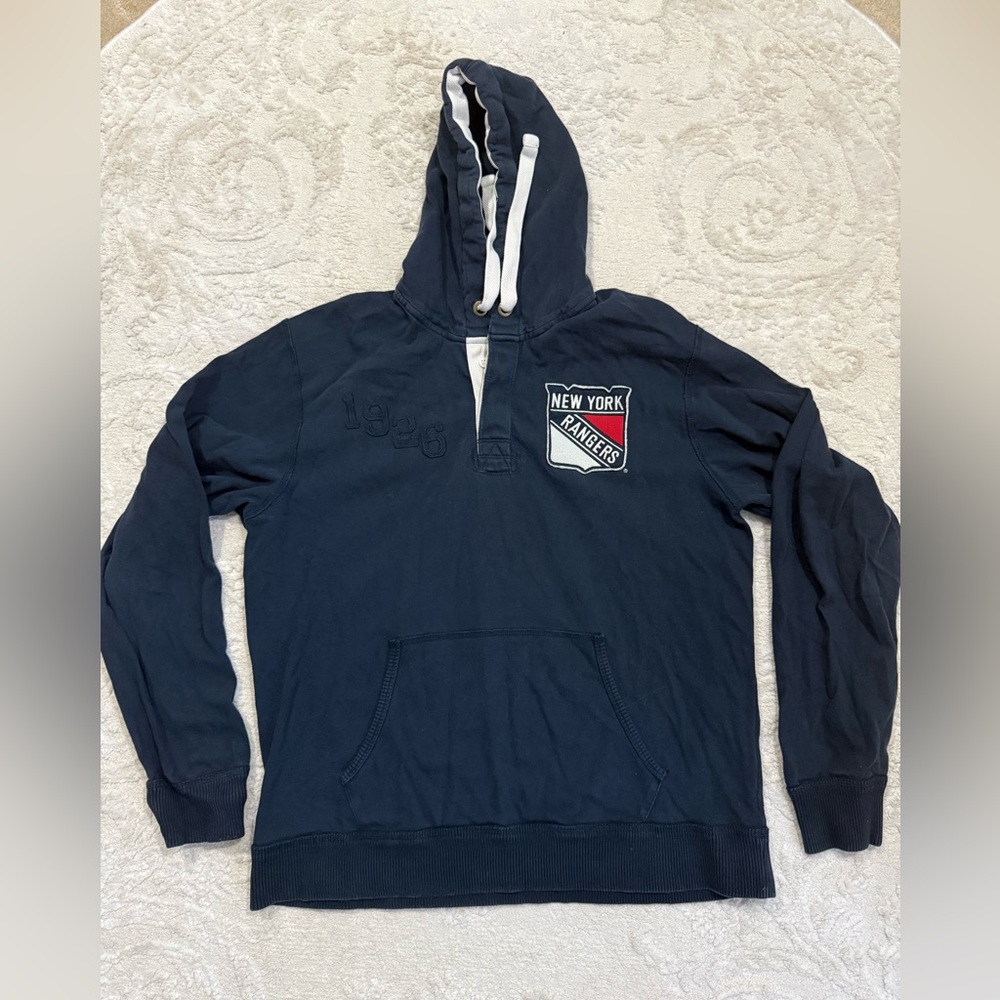 47 Brand Navy‎ New York Rangers Pullover Hoodie